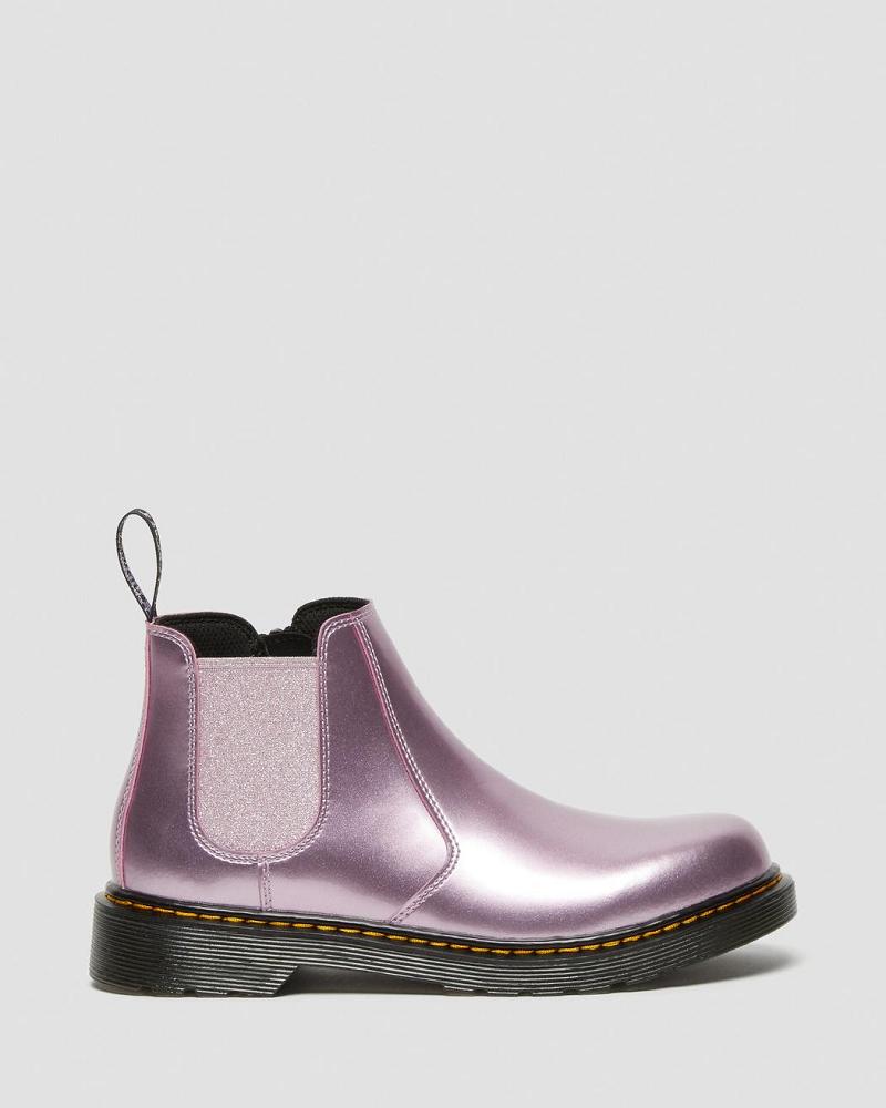 Dr Martens Youth 2976 Metallic Chelsea Støvler Barn Rosa | Norge 151KOR